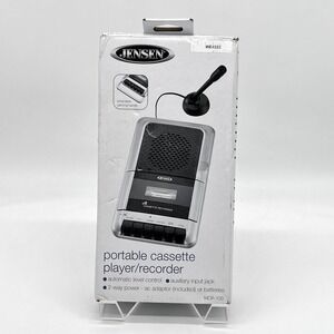 Jensen MCR-100 Portable Cassette Player & Recorder Built-in Microphone NOB